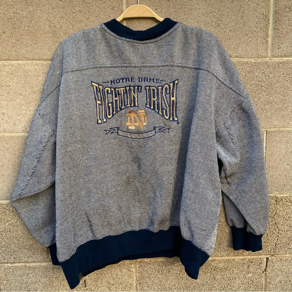 Vintage Notre Dame Fighting Irish Crewneck Sweatshirt 2XL Blue Nutmeg USA XXL